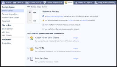 VPN Configuration for 1100 Appliance